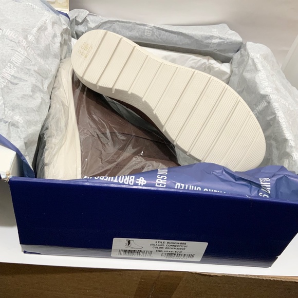 Brothers United Brown Suede Leather Chelsea Bootie Comfy Sneaker Ankle Boots 6.5 - Picture 6 of 7